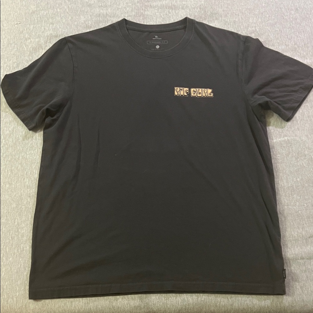 Rip Curl Black Tee with Gold Logo